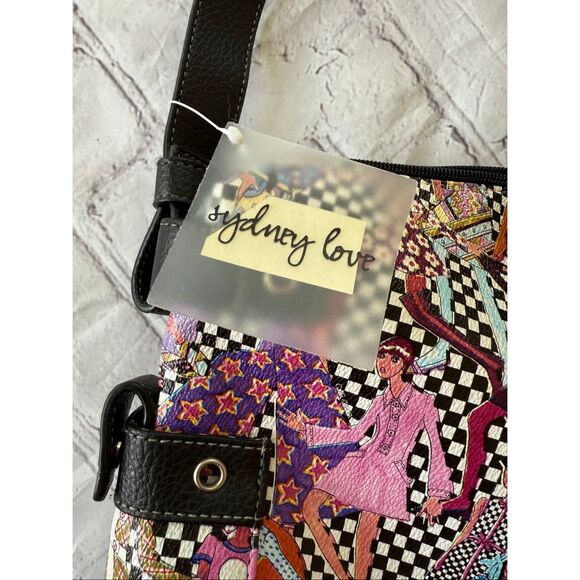 Sydney Love Hip Chic Large Hobo Bag Fashion Model Print Colorful Maximalist NWT - Picture 3 of 15